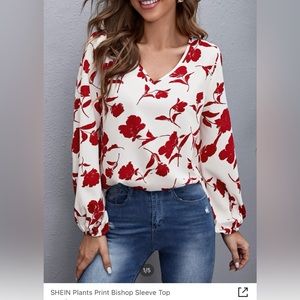 Size M, Shein floral top